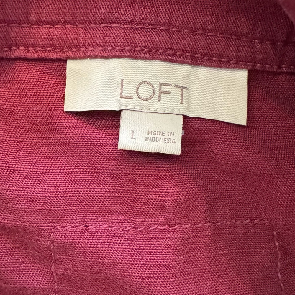 LOFT Utility Button-Up Jacket – Size Large - Picture 3 of 4
